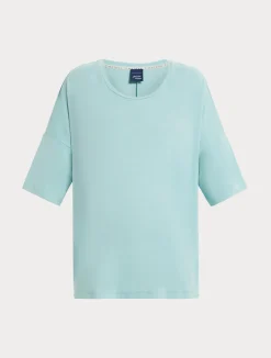 Outlet Marina Rinaldi Stretch viscose jersey T-shirt PASTELGREEN