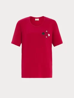 Discount Marina Rinaldi Stretch viscose jersey T-shirt RED