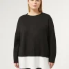 Online Marina Rinaldi Stretch viscose jumper BLACKWHITE