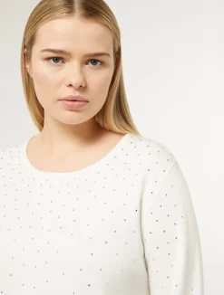 Hot Marina Rinaldi Stretch viscose jumper WHITE