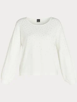 Hot Marina Rinaldi Stretch viscose jumper WHITE