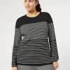 Best Marina Rinaldi Stretch viscose sweater BLACKWHITE