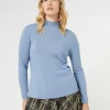 Online Marina Rinaldi Stretch viscose sweater LIGHTBLUE