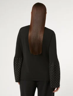 Discount Marina Rinaldi Stretch viscose sweater BLACK