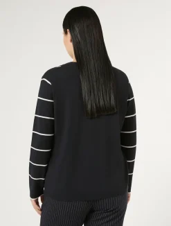 Outlet Marina Rinaldi Stretch viscose sweater ULTRAMARINE