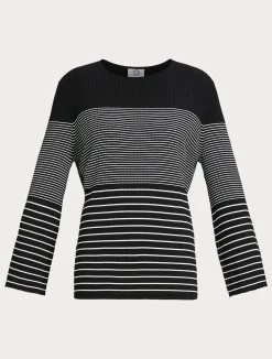 Best Marina Rinaldi Stretch viscose sweater BLACKWHITE