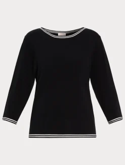 Fashion Marina Rinaldi Stretch viscose sweater BLACK