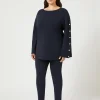 Discount Marina Rinaldi Stretch viscose trousers MIDNIGHTBLUE