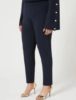 Discount Marina Rinaldi Stretch viscose trousers MIDNIGHTBLUE