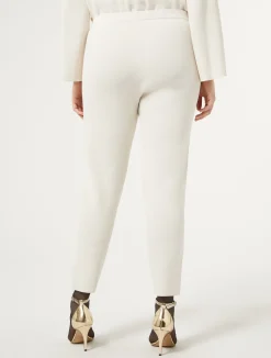 Fashion Marina Rinaldi Stretch viscose trousers IVORY