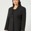 Clearance Marina Rinaldi Stretch wool canvas blazer BLACK