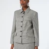 New Marina Rinaldi Stretch wool twill jacket BLACKWHITE