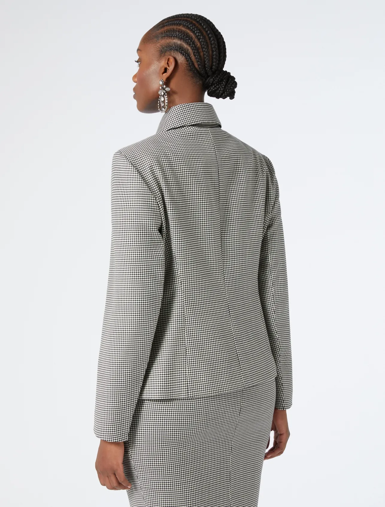 New Marina Rinaldi Stretch wool twill jacket BLACKWHITE