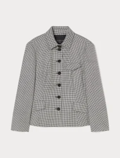 New Marina Rinaldi Stretch wool twill jacket BLACKWHITE