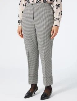 Hot Marina Rinaldi Stretch wool twill trousers BLACKWHITE