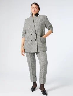 Hot Marina Rinaldi Stretch wool twill trousers BLACKWHITE