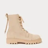 Discount Marina Rinaldi Suede combat boots BEIGE