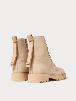 Discount Marina Rinaldi Suede combat boots BEIGE