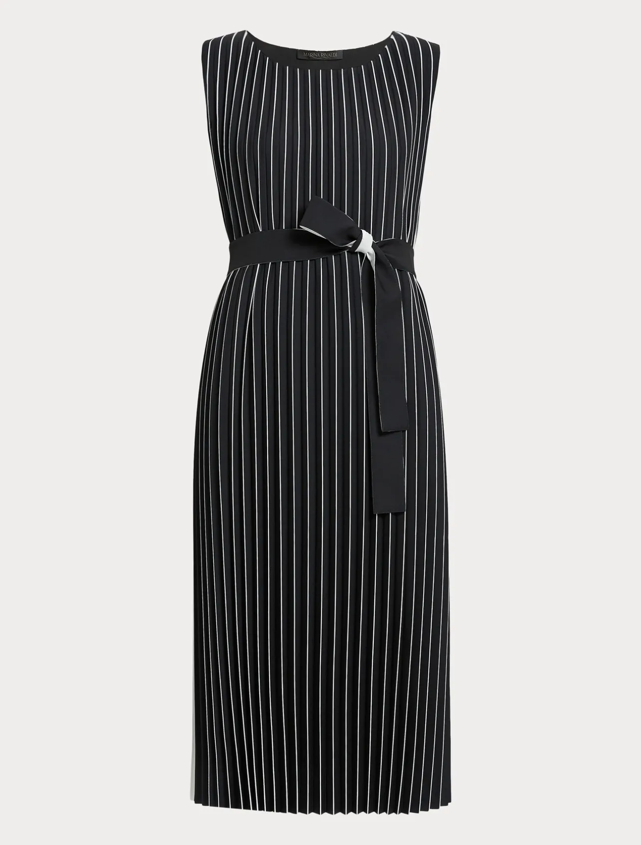 Clearance Marina Rinaldi Sunray-pleated long dress BLACKWHITE