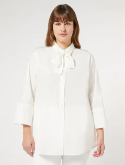 Best Marina Rinaldi Taffeta shirt WHITE
