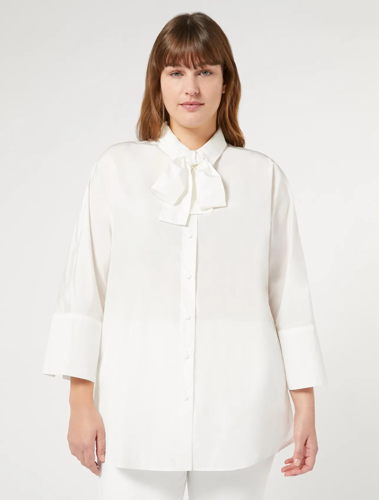 Best Marina Rinaldi Taffeta shirt WHITE