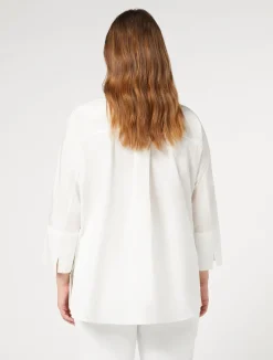 Best Marina Rinaldi Taffeta shirt WHITE