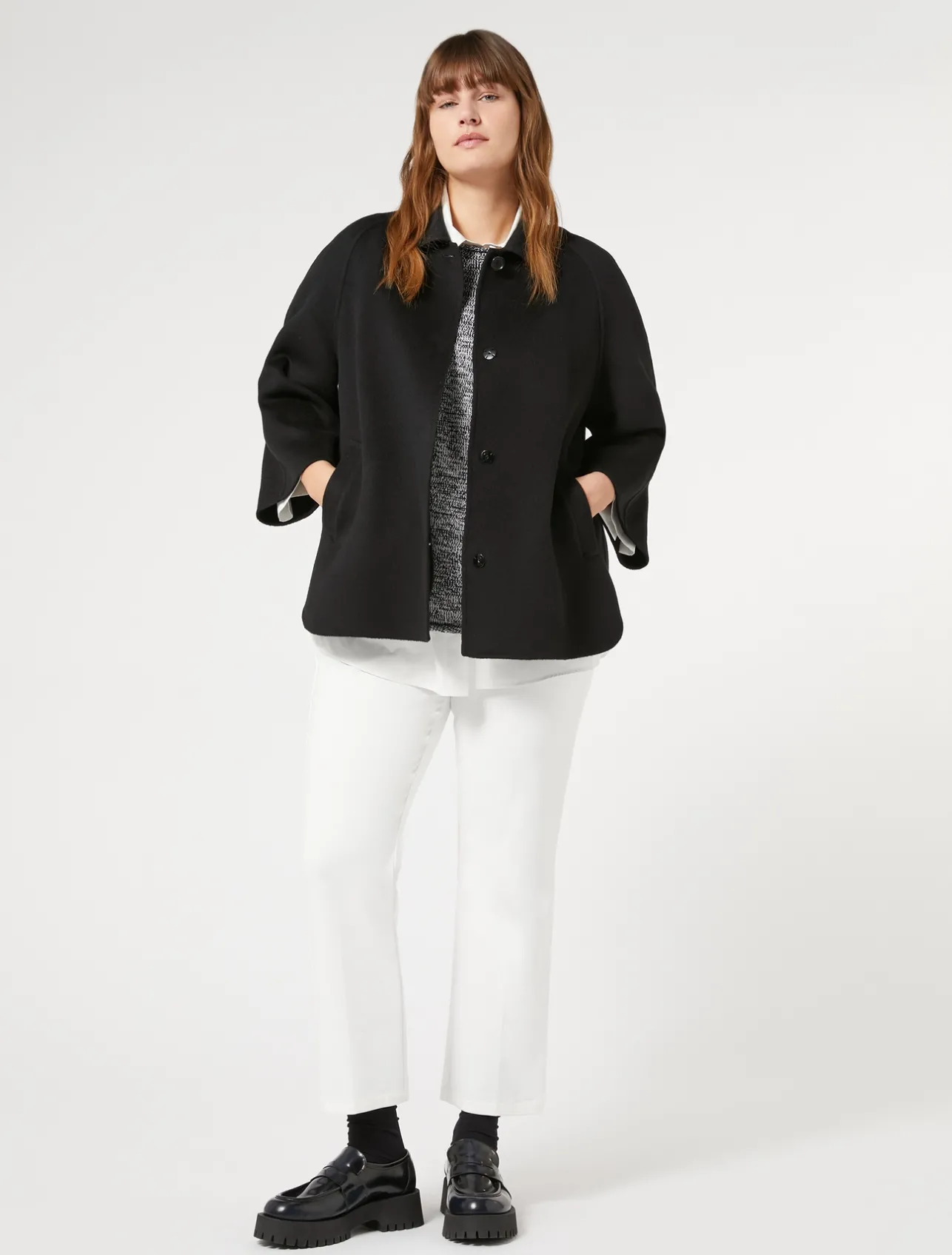 Best Marina Rinaldi Taffeta shirt WHITE