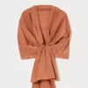 New Marina Rinaldi Taffeta stole MELON