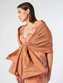 New Marina Rinaldi Taffeta stole MELON
