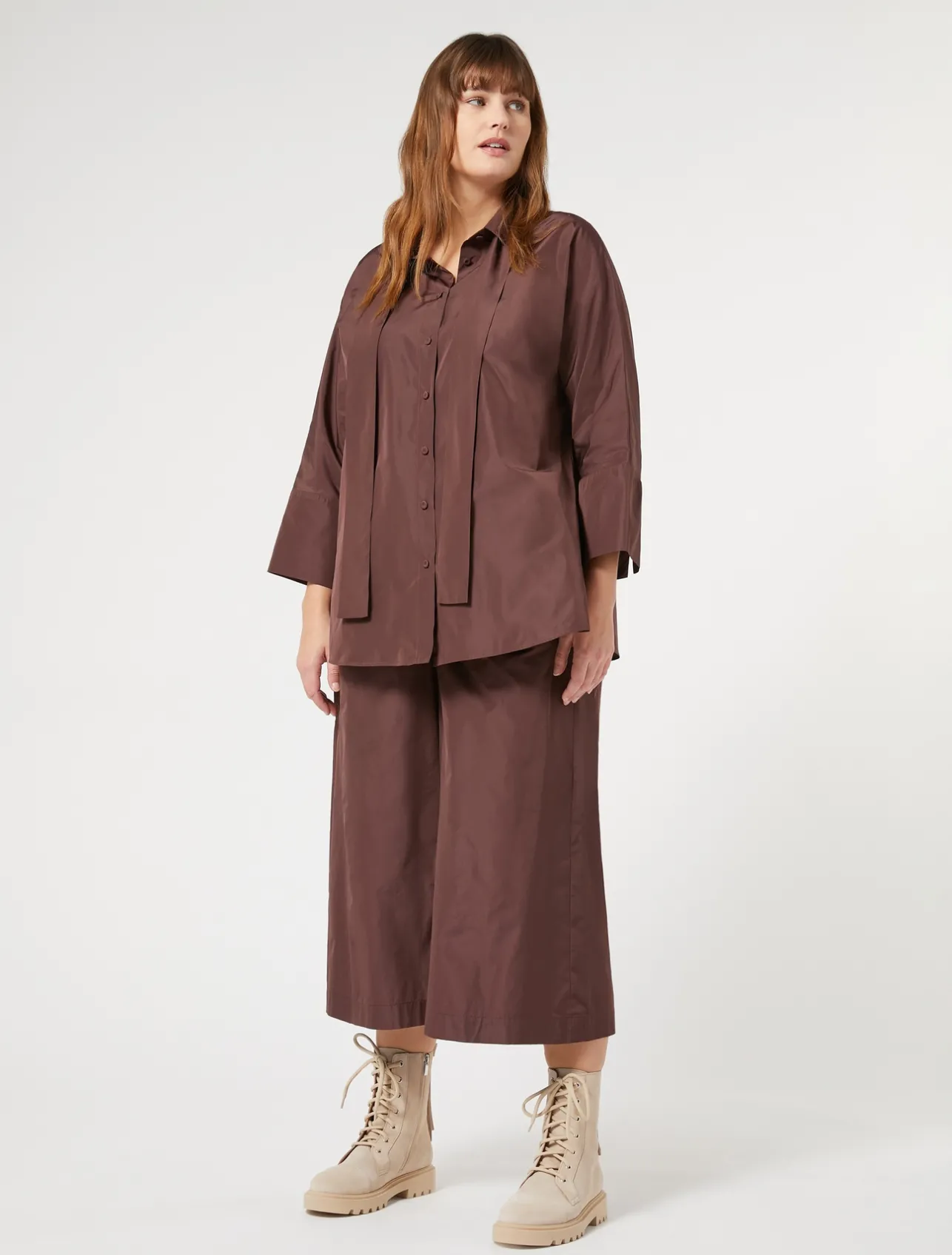 Discount Marina Rinaldi Taffeta trousers FARD