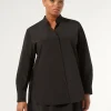 Sale Marina Rinaldi Taffeta tunic BLACK