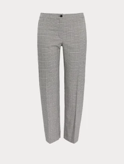 Fashion Marina Rinaldi Technical canvas and viscose trousers BLACK