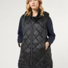 Fashion Marina Rinaldi Technical fabric gilet ULTRAMARINE