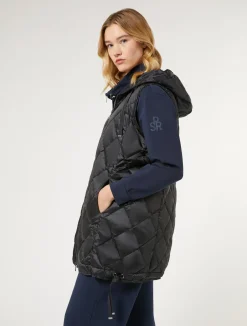 Fashion Marina Rinaldi Technical fabric gilet ULTRAMARINE