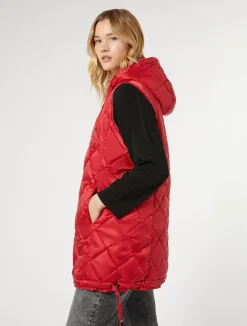 Online Marina Rinaldi Technical fabric gilet RED