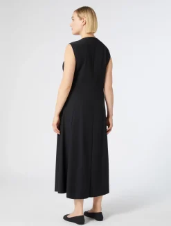 Discount Marina Rinaldi Technical jersey dress BLACK
