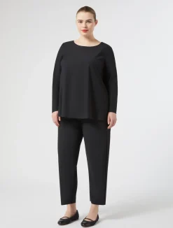 Sale Marina Rinaldi Technical jersey trousers BLACK