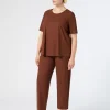 Online Marina Rinaldi Technical jersey trousers COPPER