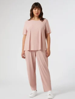 Outlet Marina Rinaldi Technical jersey trousers PINK