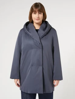 Fashion Marina Rinaldi Technical satin padded jacket MIDNIGHTBLUE