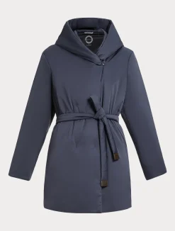 Fashion Marina Rinaldi Technical satin padded jacket MIDNIGHTBLUE