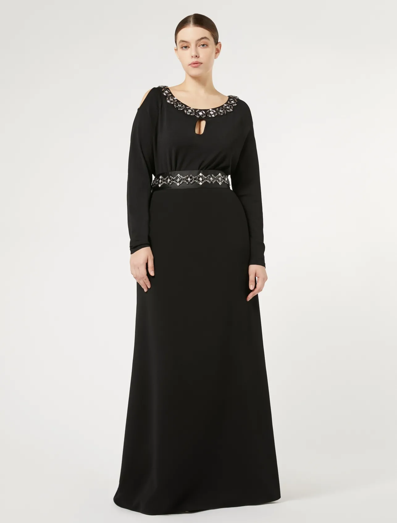Fashion Marina Rinaldi Technical viscose sweater BLACK