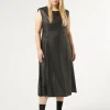 Sale Marina Rinaldi Technical-fabric dress BLACK