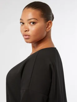 Discount Marina Rinaldi Technical-fabric dress BLACK