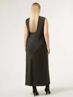 Discount Marina Rinaldi Technical-fabric dress BLACK