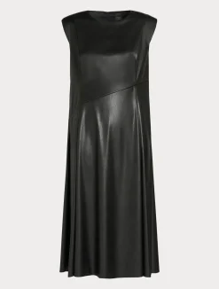 Sale Marina Rinaldi Technical-fabric dress BLACK