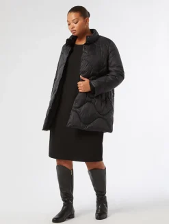 Discount Marina Rinaldi Technical-fabric dress BLACK