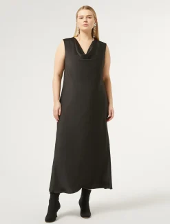 Discount Marina Rinaldi Technical-fabric dress BLACK