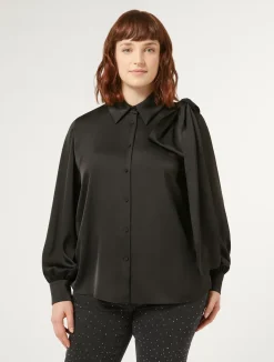 Clearance Marina Rinaldi Technical-fabric shirt BLACK