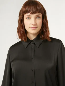 Clearance Marina Rinaldi Technical-fabric shirt BLACK